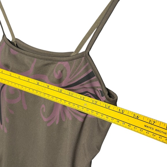 Athleta Brown Pink Floral Spaghetti Strap Mini Dress Size S - Picture 7 of 10